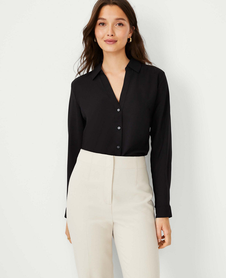 Petite Satin Essential Shirt