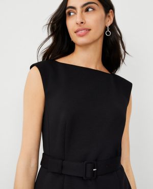 The Petite Belted Top in Double Knit