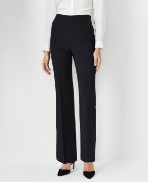 The Petite Side Zip Trouser in Fluid Crepe