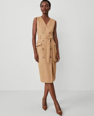 The Petite Wrap Sheath Dress in Seasonless Stretch