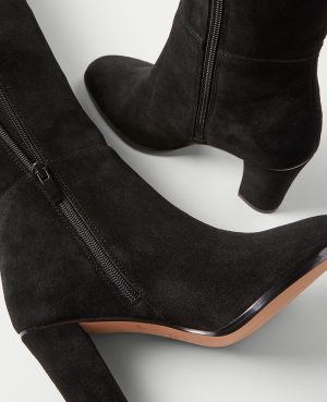 Over The Knee Suede Block Heel Boot