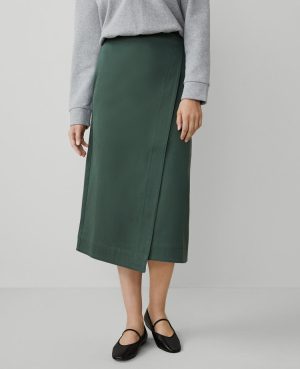 Weekend Collection Effortless Midi Wrap Skirt