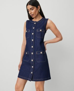 Petite Denim Sheath Dress