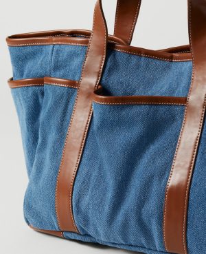 Weekend Collection Garden Denim Tote Bag