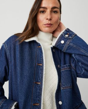 Petite Weekend Collection Sherpa Lined Relaxed Carpenter Jacket