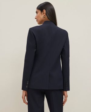 The Collarless Blazer in Seasonless Stretch