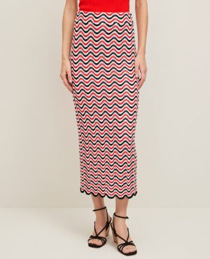 Striped Crochet Sweater Skirt