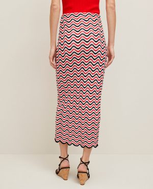 Striped Crochet Sweater Skirt