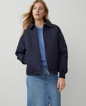 Petite Weekend Collection Quilted Bomber Jacket