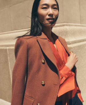 Fitted Long Double Breasted Coat