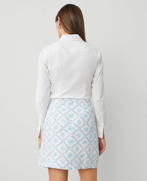 Petite Tiled Linen Blend Sarong Skirt