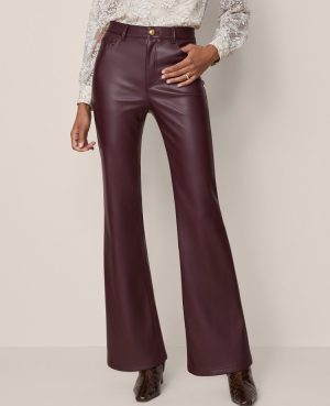 The Faux Leather Flare Pant
