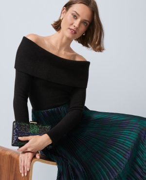 Plaid Pleated Midi Skirt