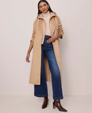 Belted Notch Collar Coat