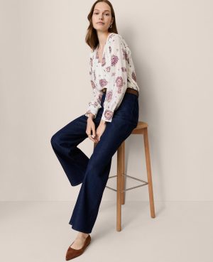 Petite Paisley V-Neck Popover