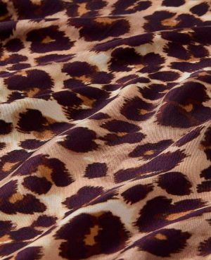 Animal Print Triangle Silk Scarf