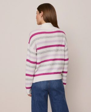 Petite Weekend Collection Striped Turtleneck Sweater