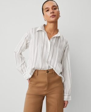 Weekend Collection Striped Drop Shoulder Shirt