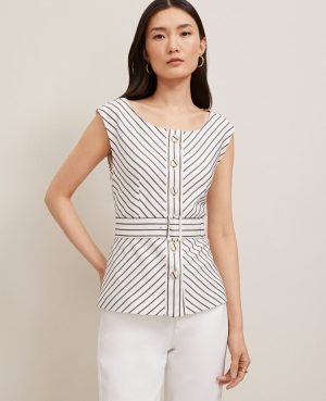 Belted Striped Vest