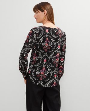 Floral Mixed Media Top