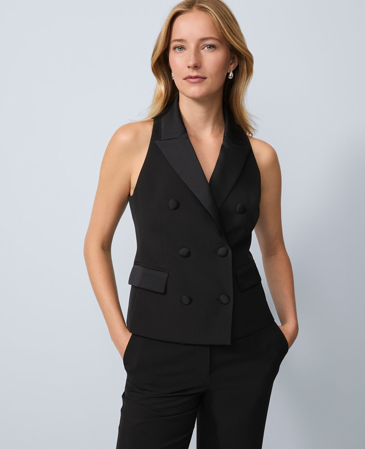 The Double Breasted Vest in Crepe