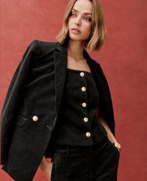 Velvet Square Neck Vest