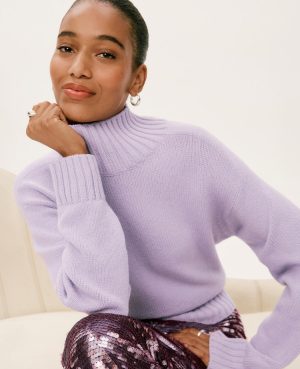 Ribbed Mock Neck Sweater