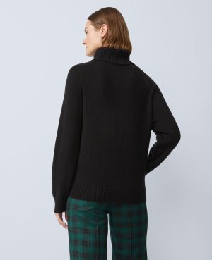 Crossover Turtleneck Sweater