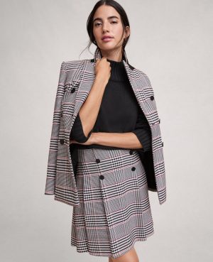 Petite Plaid Pleated Skirt