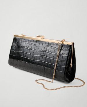 Croco Rectangle Clutch