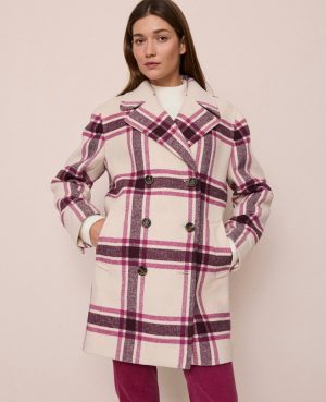 Petite Weekend Collection Plaid Cocoon Coat