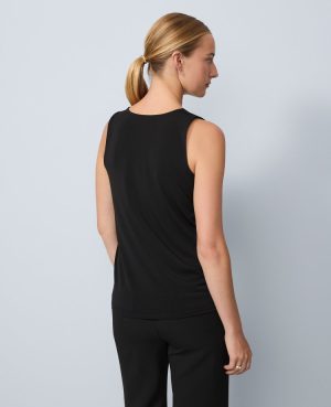 Petite Pearl Embellished Sleeveless Top