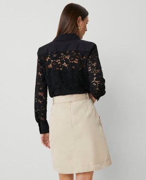 Petite Belted Utility Skirt