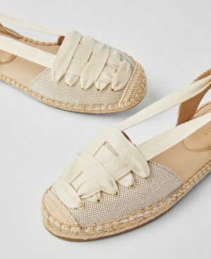 Weekend Collection Lace-Up Espadrille Flat