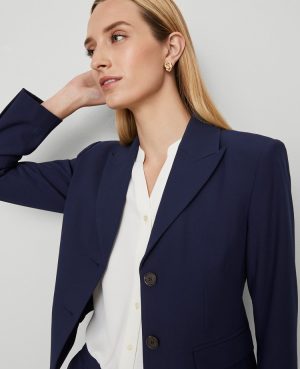 The Shorter Two Button Blazer in Bi-Stretch