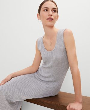 Scoop Neck Metallic Dress