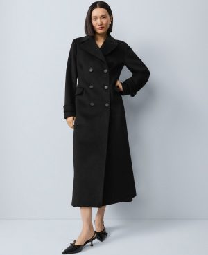 Fitted Double Breasted Long Coat