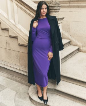 Fitted Double Breasted Long Coat