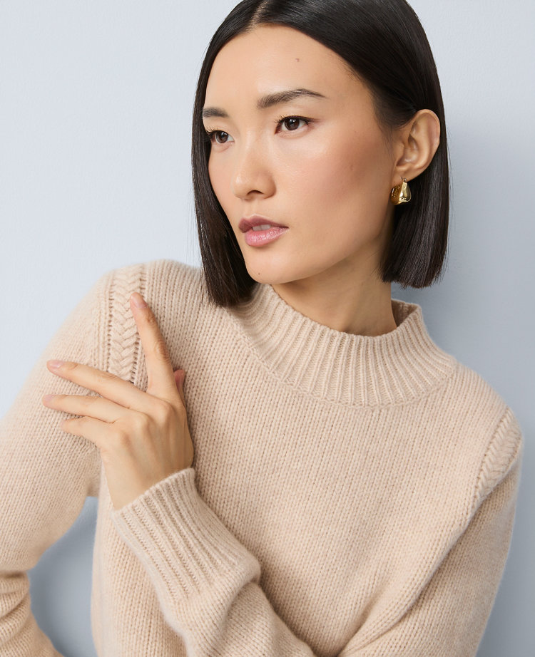 Cashmere Mock Neck Sweater