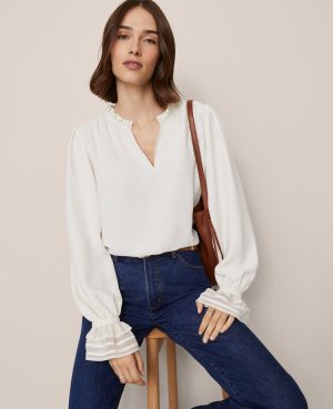 Ruffle Neck Blouse