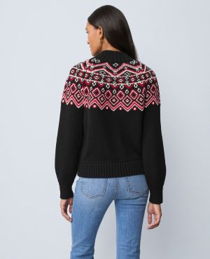 Weekend Collection Fair Isle Mock Neck Sweater