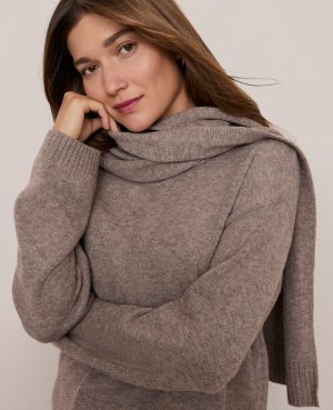 Petite Weekend Collection Scarf Sweater