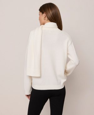 Petite Weekend Collection Scarf Sweater