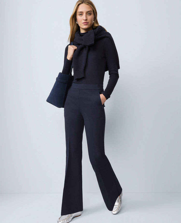 Petite Weekend Collection Ponte Flare Pant