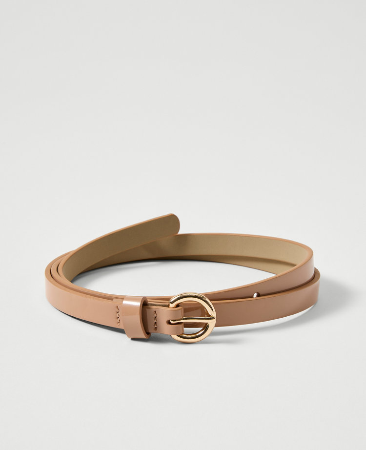 Skinny Patent Leather Belt