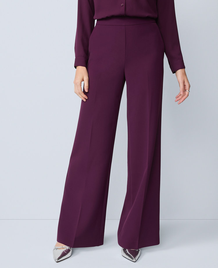 The Wide-Leg Pant in Fluid Crepe &mdash;&nbsp;Curvy Fit