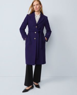 Belted Notch Collar Coat