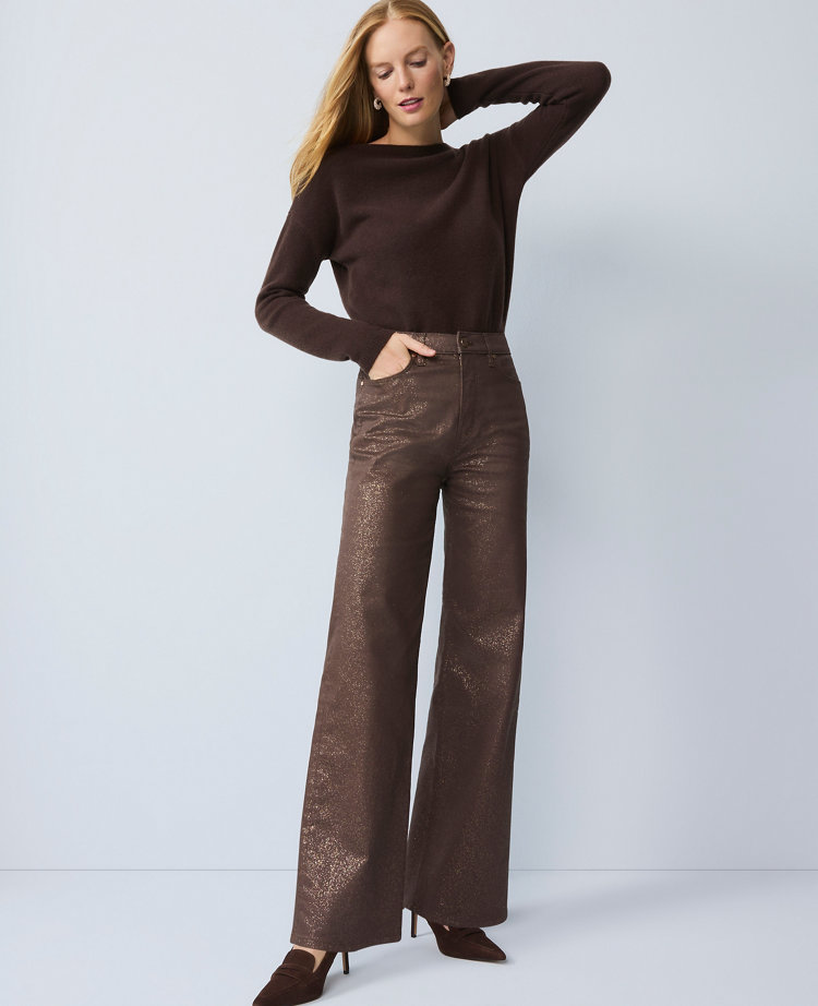 The Petite Shimmer Wide-Leg Jean