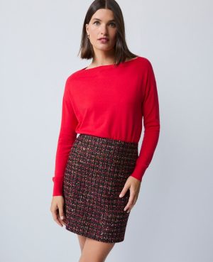 Petite Tweed A-Line Skirt