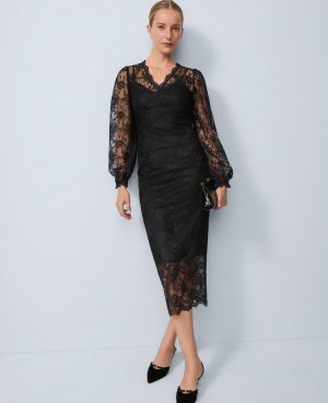 Lace Clean Midi Skirt